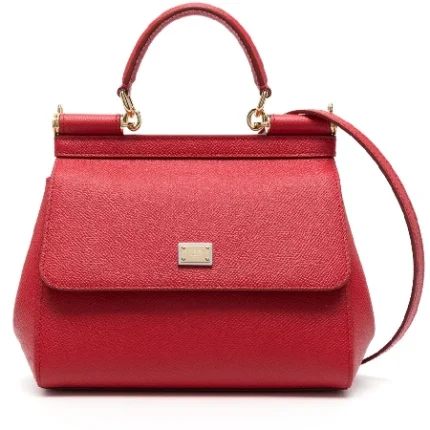 کیف چرم قرمز دخترانه